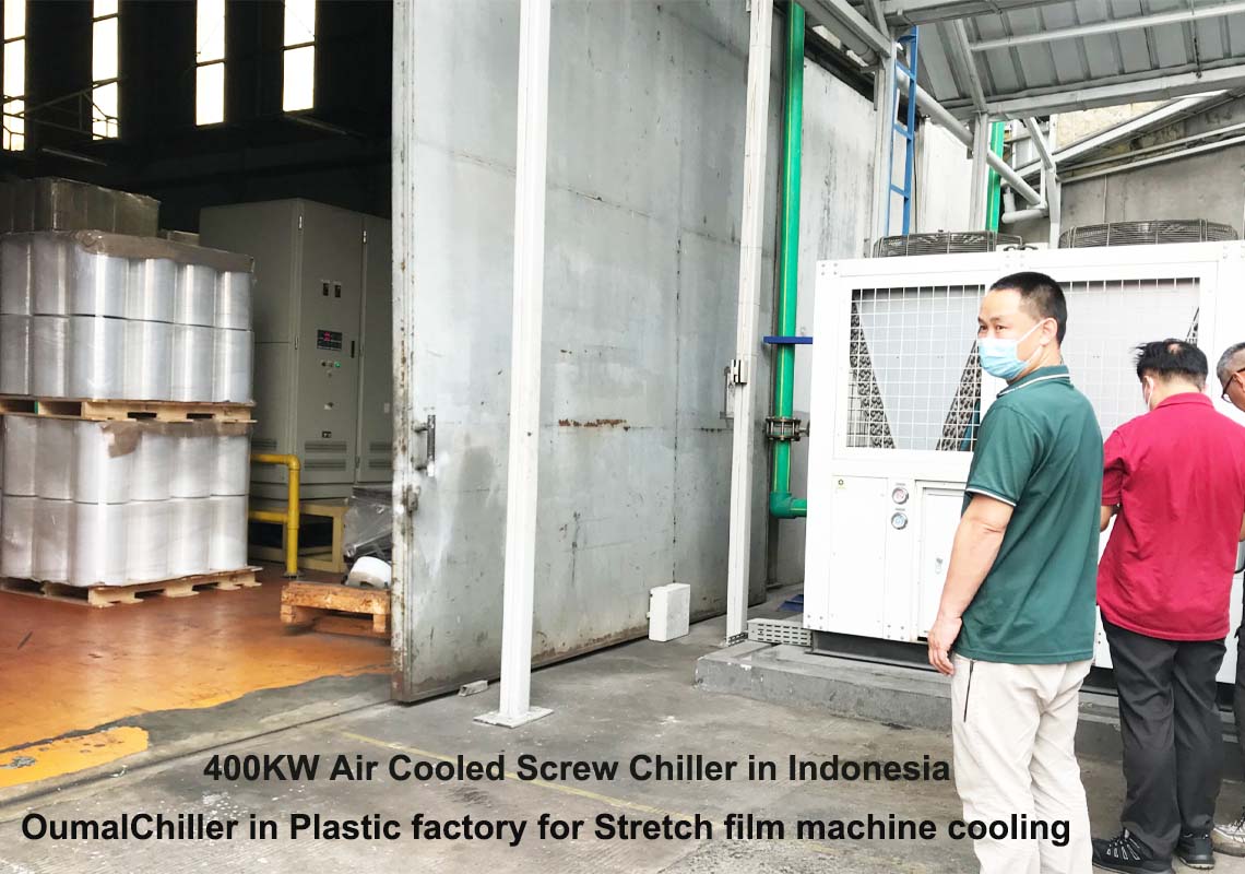 Air cooled screw chiller for plastic industry cooling 